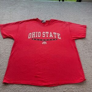 Ohio State Buckeyes Red T-Shirt Mens XL Y2K Tee OSU Vintage AS Sports NCAA